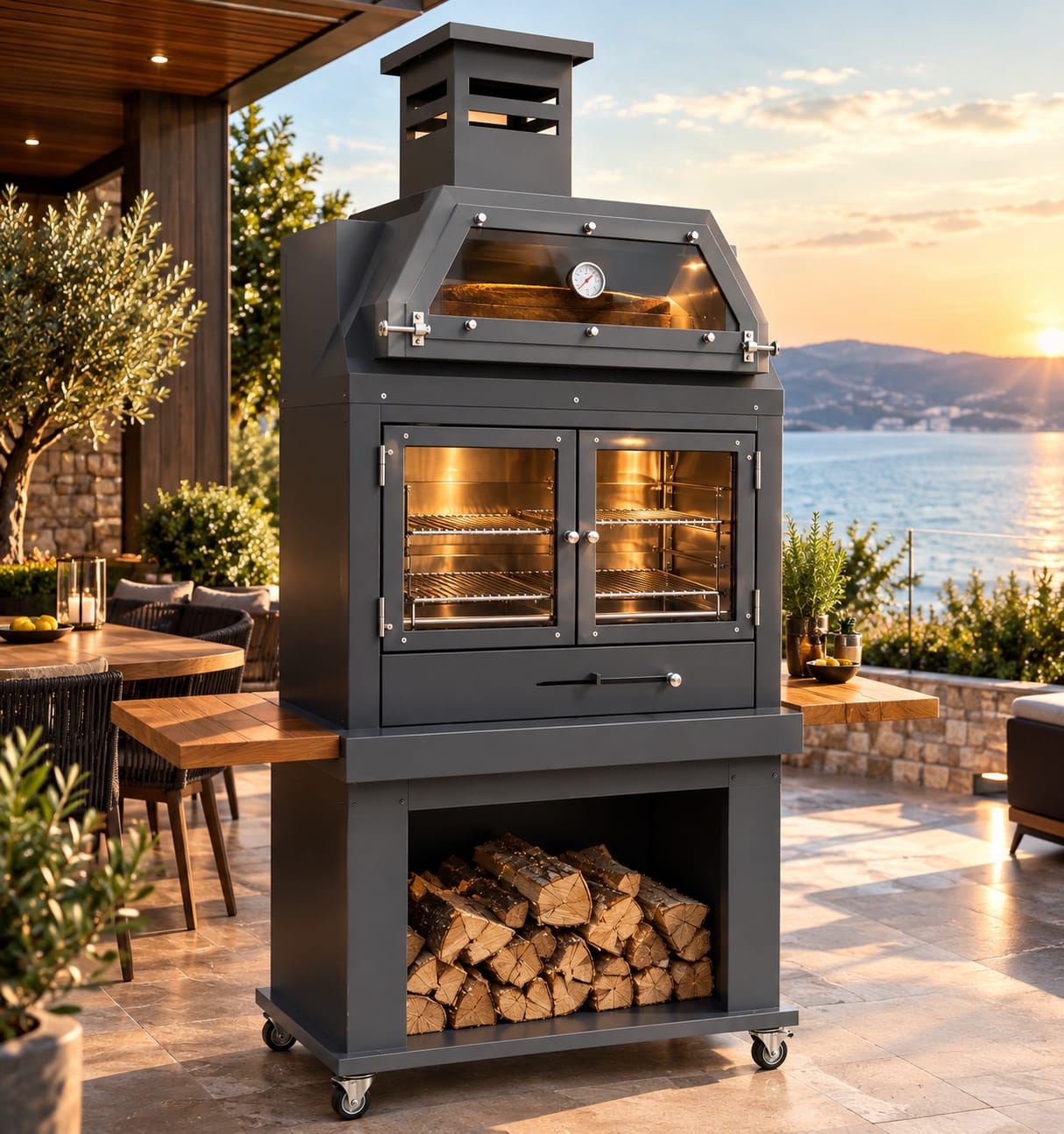 Metal Fırınlı barbekü